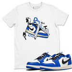 1s Game Royal shirts to match jordans Don't Touch My Kicks sneaker match tees Air Jordan 1 Retro Low OG Game Royal match shoes to clothes SNRT Sneaker Tees unisex cotton White 1 shirts