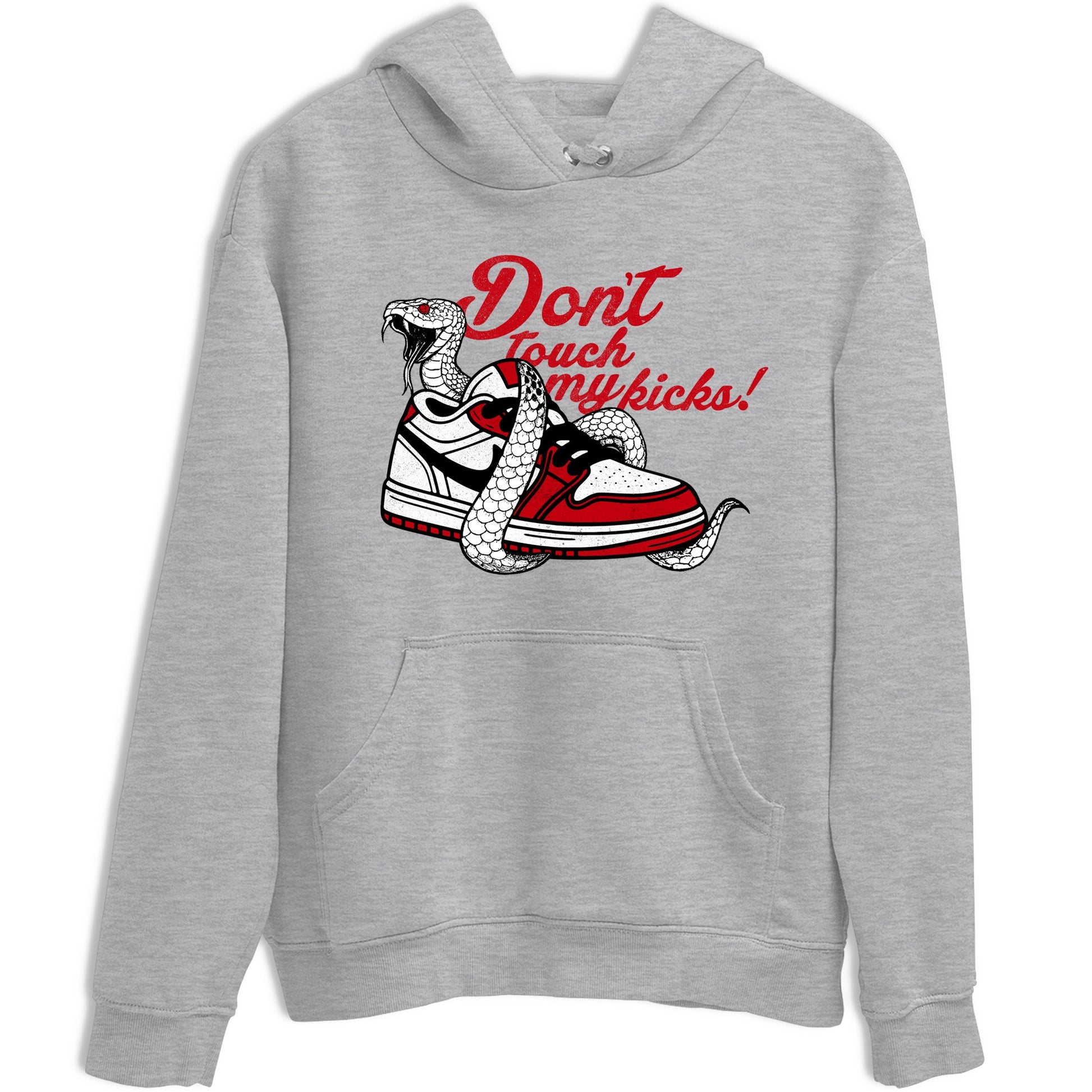 Best Sneakerfit graphic tee – Sneaker Tees To Match Air Jordan 1 Low Chicago Sneakers – Don't Touch My Kicks Tee Heather Grey 2