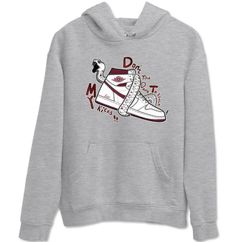 AJ1 High '85 Metallic Burgundy shirts to match jordans Don't Touch My Kicks sneaker match tees 1s High '85 Metallic Burgundy SNRT Sneaker Tees streetwear brand Heather Grey 2 unisex cotton tee