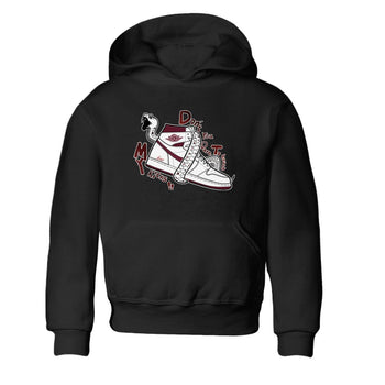 AJ1 High '85 Metallic Burgundy shirts to match jordans Don't Touch My Kicks sneaker match tees 1s High '85 Metallic Burgundy SNRT Sneaker Tees streetwear brand Baby and Youth Black 2 cotton tee