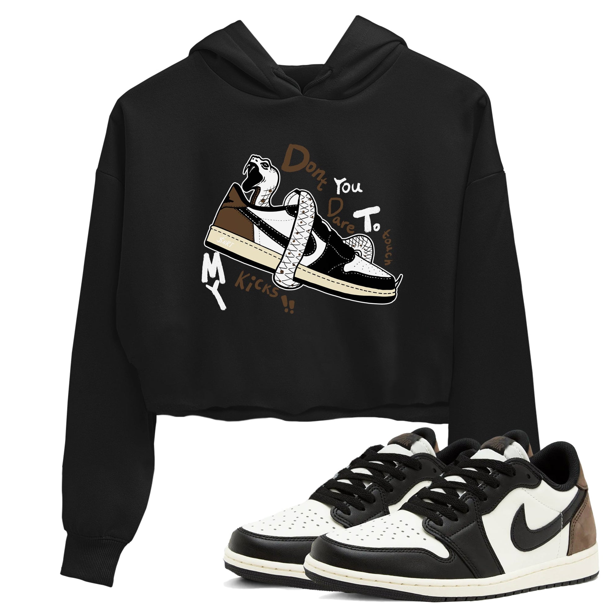1s Mocha shirts to match jordans Don't Touch My Kicks sneaker match tees Air Jordan 1 Mocha SNRT Sneaker Release Tees unisex cotton Black 1 Crop Shirts