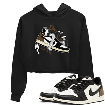 1s Mocha shirts to match jordans Don't Touch My Kicks sneaker match tees Air Jordan 1 Mocha SNRT Sneaker Release Tees unisex cotton Black 1 Crop Shirts