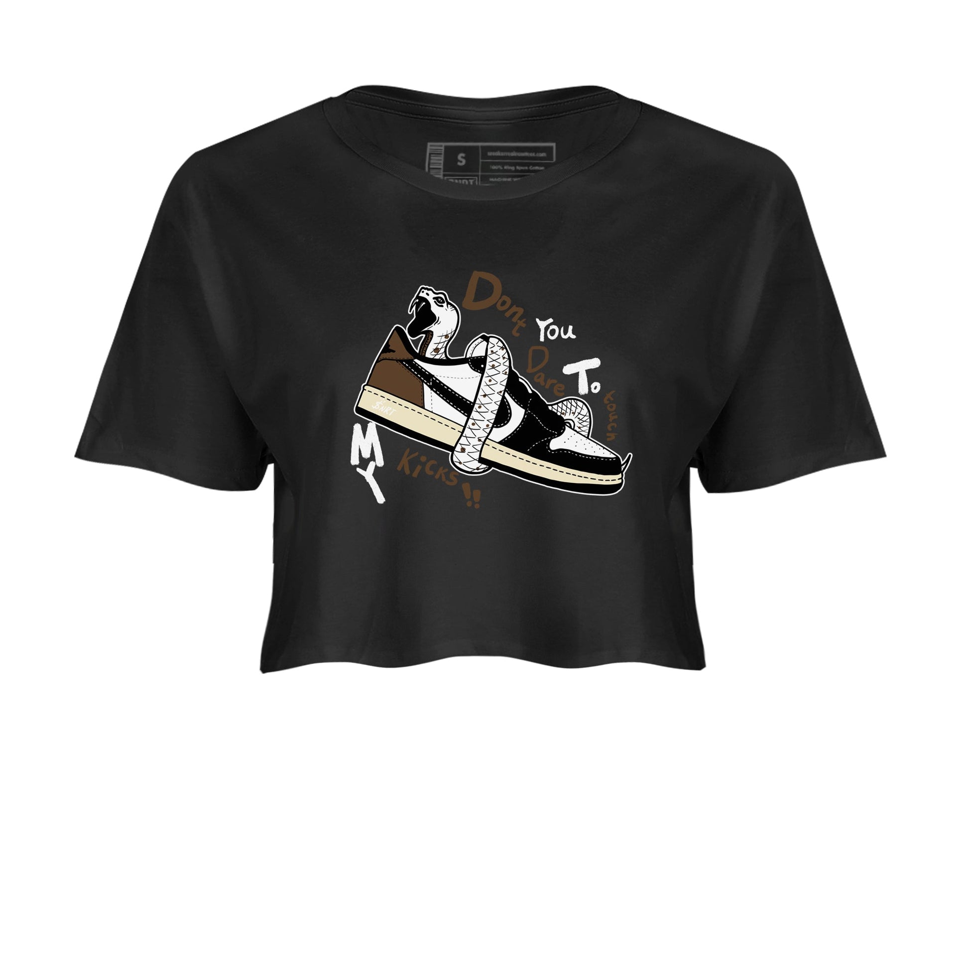 1s Mocha shirts to match jordans Don't Touch My Kicks sneaker match tees Air Jordan 1 Mocha SNRT Sneaker Release Tees unisex cotton Black 2 Crop Shirts