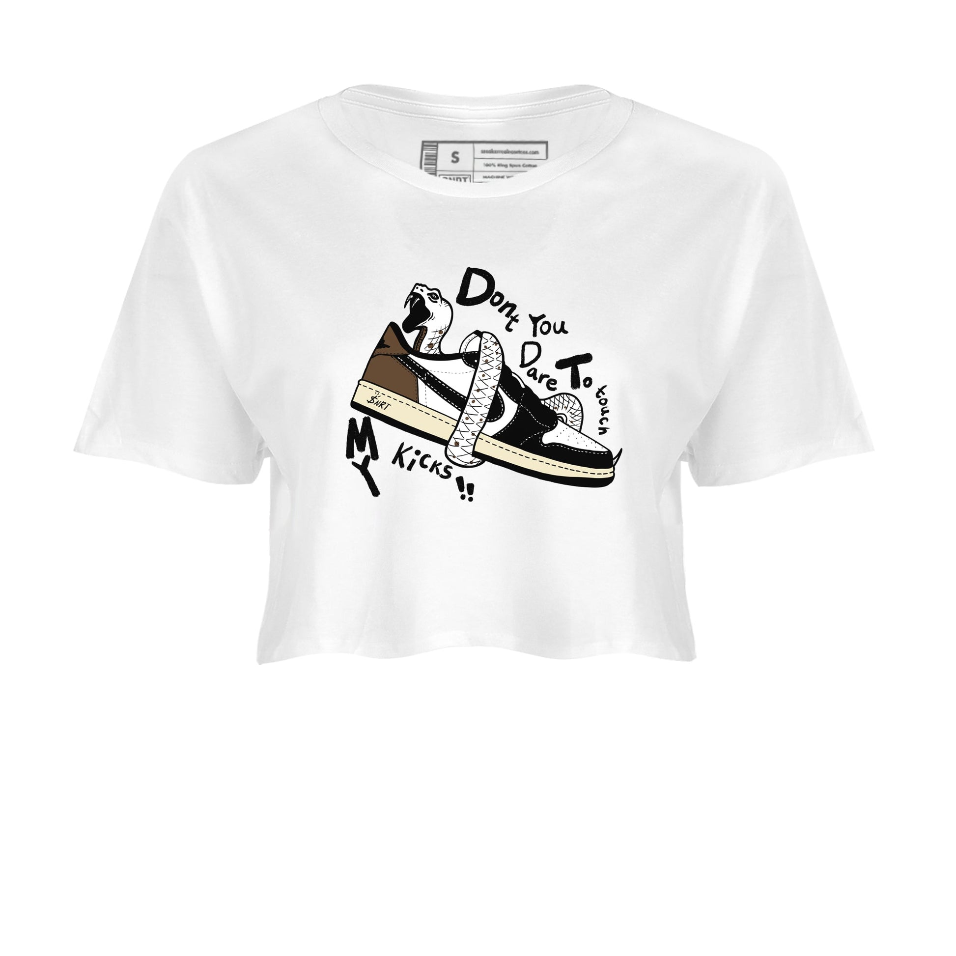 1s Mocha shirts to match jordans Don't Touch My Kicks sneaker match tees Air Jordan 1 Mocha SNRT Sneaker Release Tees unisex cotton White 2 Crop Shirts