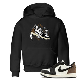 1s Mocha shirts to match jordans Don't Touch My Kicks sneaker match tees Air Jordan 1 Mocha SNRT Sneaker Release Tees Youth Baby Black 1 crew neck shirts