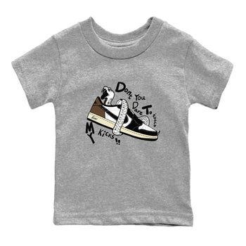 1s Mocha shirts to match jordans Don't Touch My Kicks sneaker match tees Air Jordan 1 Mocha SNRT Sneaker Release Tees Youth Baby Heather Grey 2 crew neck shirts