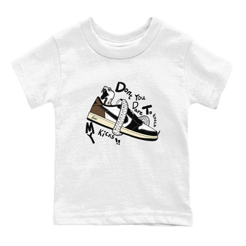 1s Mocha shirts to match jordans Don't Touch My Kicks sneaker match tees Air Jordan 1 Mocha SNRT Sneaker Release Tees Youth Baby White 2 crew neck shirts