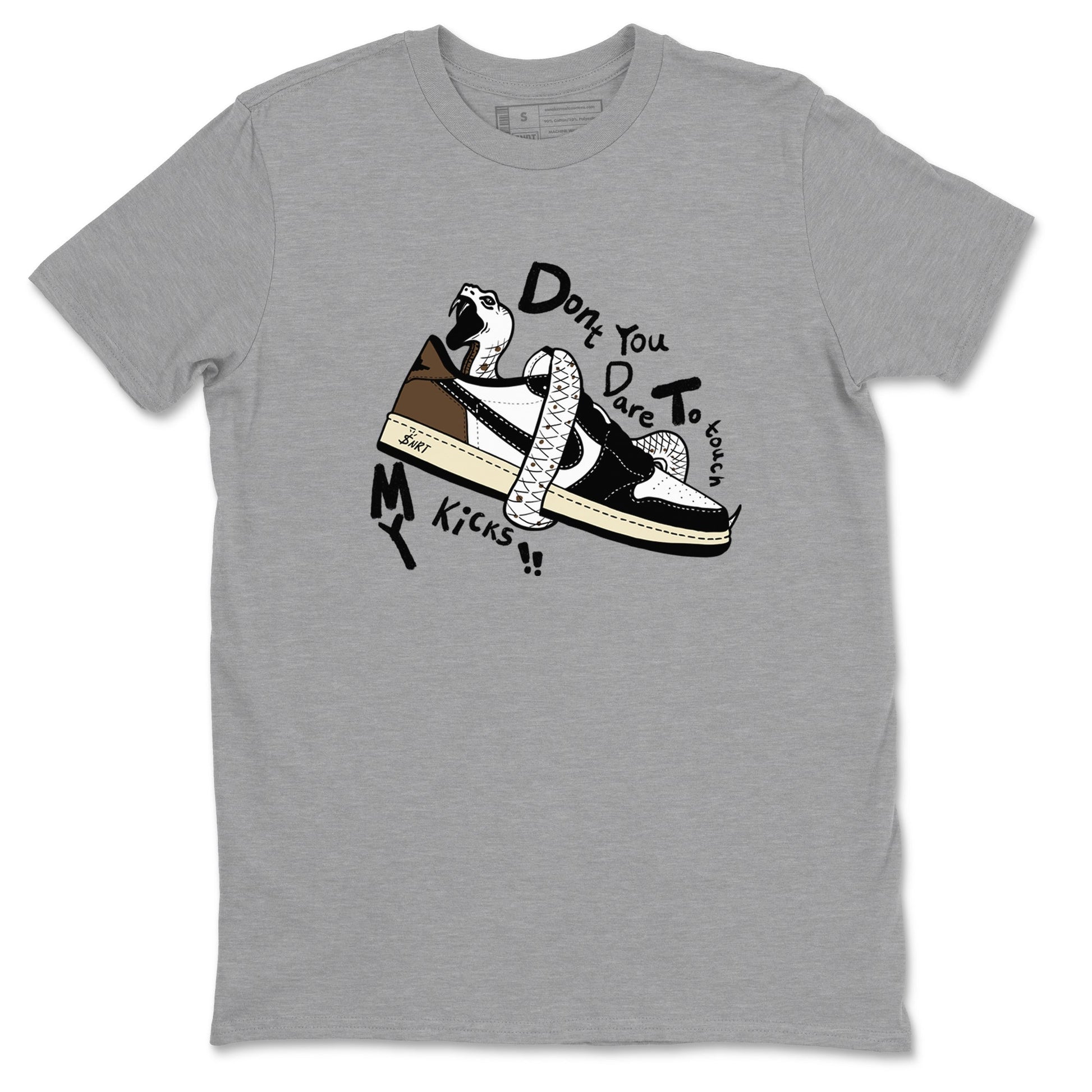 1s Mocha shirts to match jordans Don't Touch My Kicks sneaker match tees Air Jordan 1 Mocha SNRT Sneaker Release Tees unisex cotton Heather Grey 2 crew neck shirts