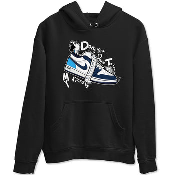 1s Obsidian shirts to match jordans Don't Touch My Kicks shirts to match Jordans AJ1 Retro Low OG Obsidian match shoes to clothes SNRT Sneaker Tees unisex cotton Black 2 shirts