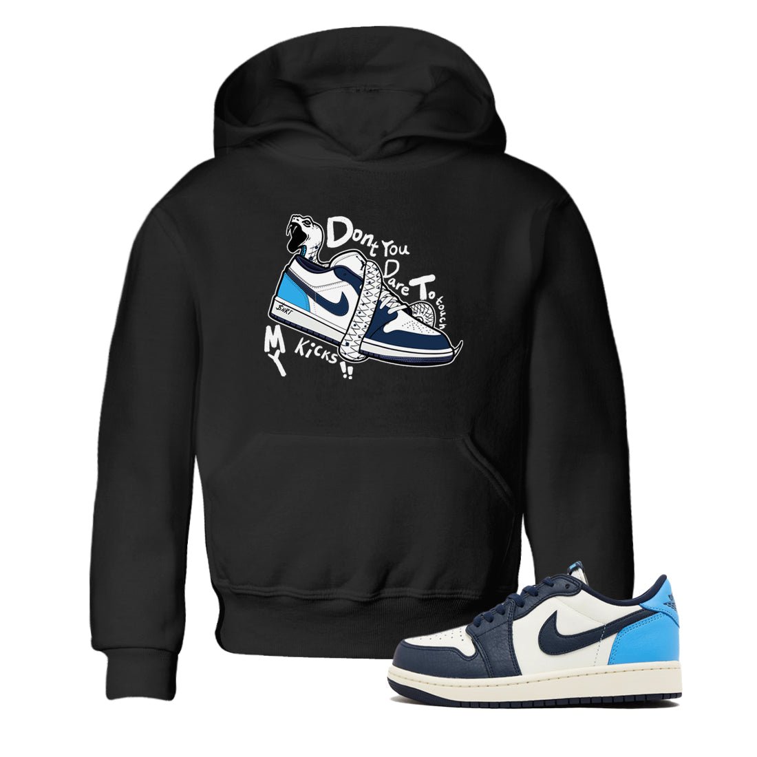 1s Obsidian shirts to match jordans Don't Touch My Kicks shirts to match Jordans AJ1 Retro Low OG Obsidian match shoes to clothes SNRT Sneaker Tees Youth Baby Black 1 tee