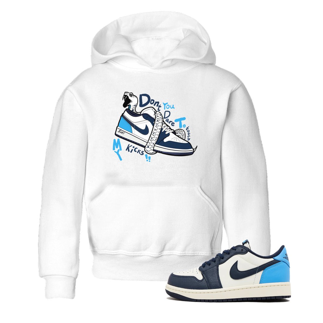 1s Obsidian shirts to match jordans Don't Touch My Kicks shirts to match Jordans AJ1 Retro Low OG Obsidian match shoes to clothes SNRT Sneaker Tees Youth Baby White 1 tee