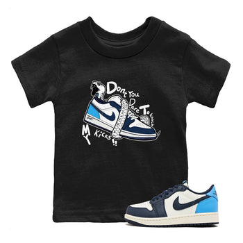 1s Obsidian shirts to match jordans Don't Touch My Kicks shirts to match Jordans AJ1 Retro Low OG Obsidian match shoes to clothes SNRT Sneaker Tees Youth Baby Black 1 tee