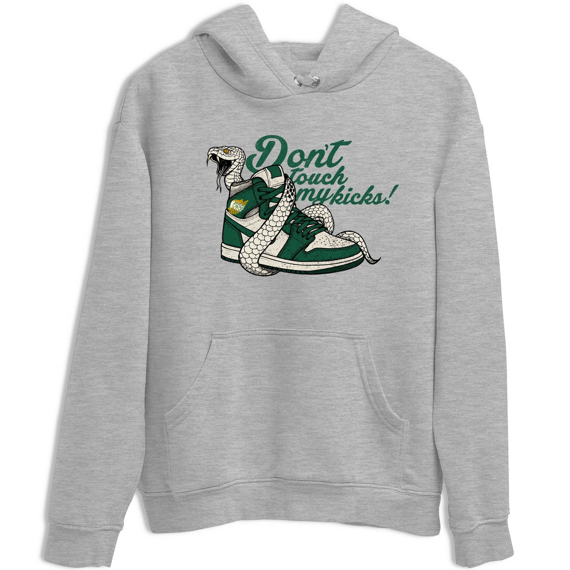 Sneaker Threads – Sneaker Tees To Match Air Jordan 1 Pro Green – Don't Touch My Kicks Graphic Tee Heather Grey 2. Perfect for Jordan releases 2025 colorways.