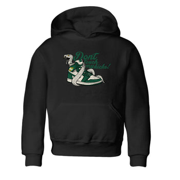 Sneaker Threads – Sneaker Tees To Match Air Jordan 1 Pro Green – Don't Touch My Kicks Youth Graphic Tee Black 2. Perfect for Jordan releases 2025 colorways.