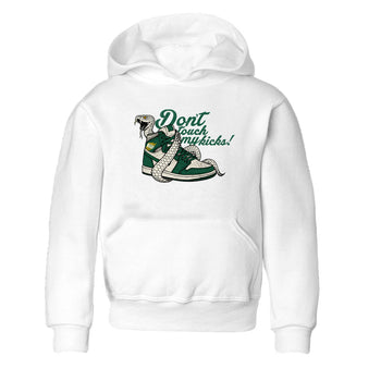 Sneaker Threads – Sneaker Tees To Match Air Jordan 1 Pro Green – Don't Touch My Kicks Youth Graphic Tee White 2. Perfect for Jordan releases 2025 colorways.