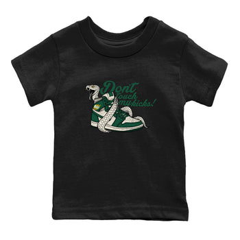 Sneaker Threads – Sneaker Tees To Match Air Jordan 1 Pro Green – Don't Touch My Kicks Youth Graphic Tee Black 2. Perfect for Jordan releases 2025 colorways.