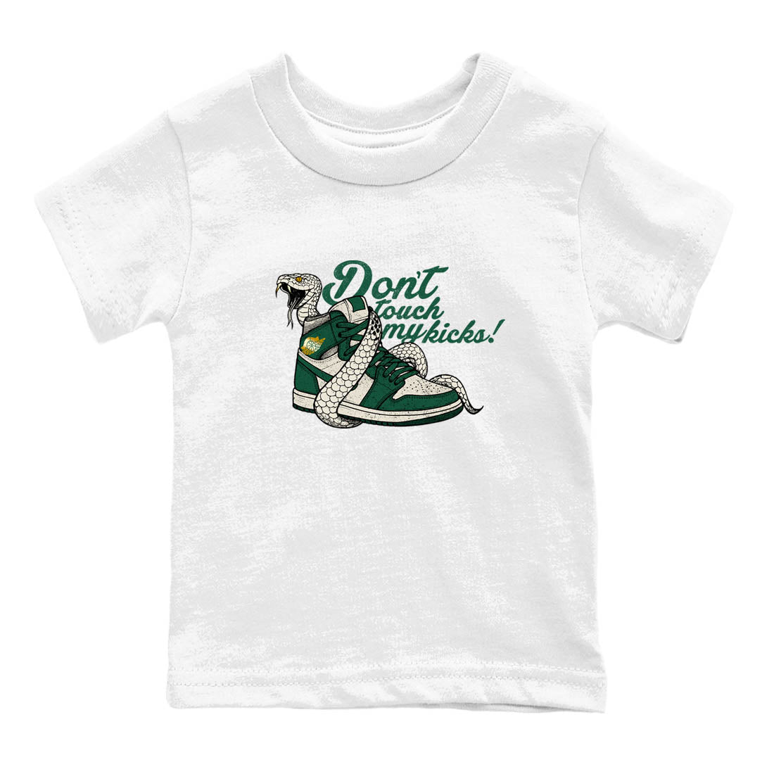 Sneaker Threads – Sneaker Tees To Match Air Jordan 1 Pro Green – Don't Touch My Kicks Youth Graphic Tee White 2. Perfect for Jordan releases 2025 colorways.