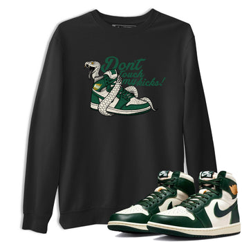 Sneaker Threads – Sneaker Tees To Match Air Jordan 1 Pro Green – Don't Touch My Kicks Graphic Tee Black 1. Perfect for Jordan releases 2025 colorways.