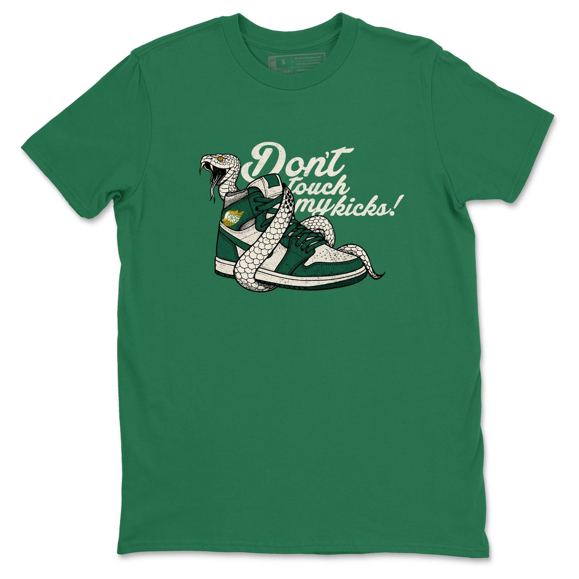 Sneaker Threads – Sneaker Tees To Match Air Jordan 1 Pro Green – Don't Touch My Kicks Graphic Tee Kelly Green 2. Perfect for Jordan releases 2025 colorways.