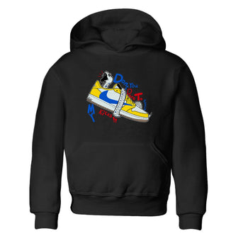 1s Travis Scott Canary shirt to match jordans Don't Touch My Kicks sneaker tees Air Jordan 1 Travis Scott Canary SNRT sneaker release tees baby toddler Black 2 cotton Shirt