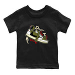 Jordan 1 Olive t shirts to match sneakers Don't Touch My Kicks sneaker match tees Air Jordan 1 Low x Travis Scott Reverse Olive tee SNRT Sneaker Tees Youth Baby Black 2 tee