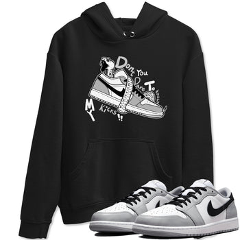 1s Wolf Grey shirts to match jordans Don't Touch My Kicks sneaker match tees Air Jordan 1 Wolf Grey SNRT Sneaker Tees streetwear brand Black 1 unisex cotton tee