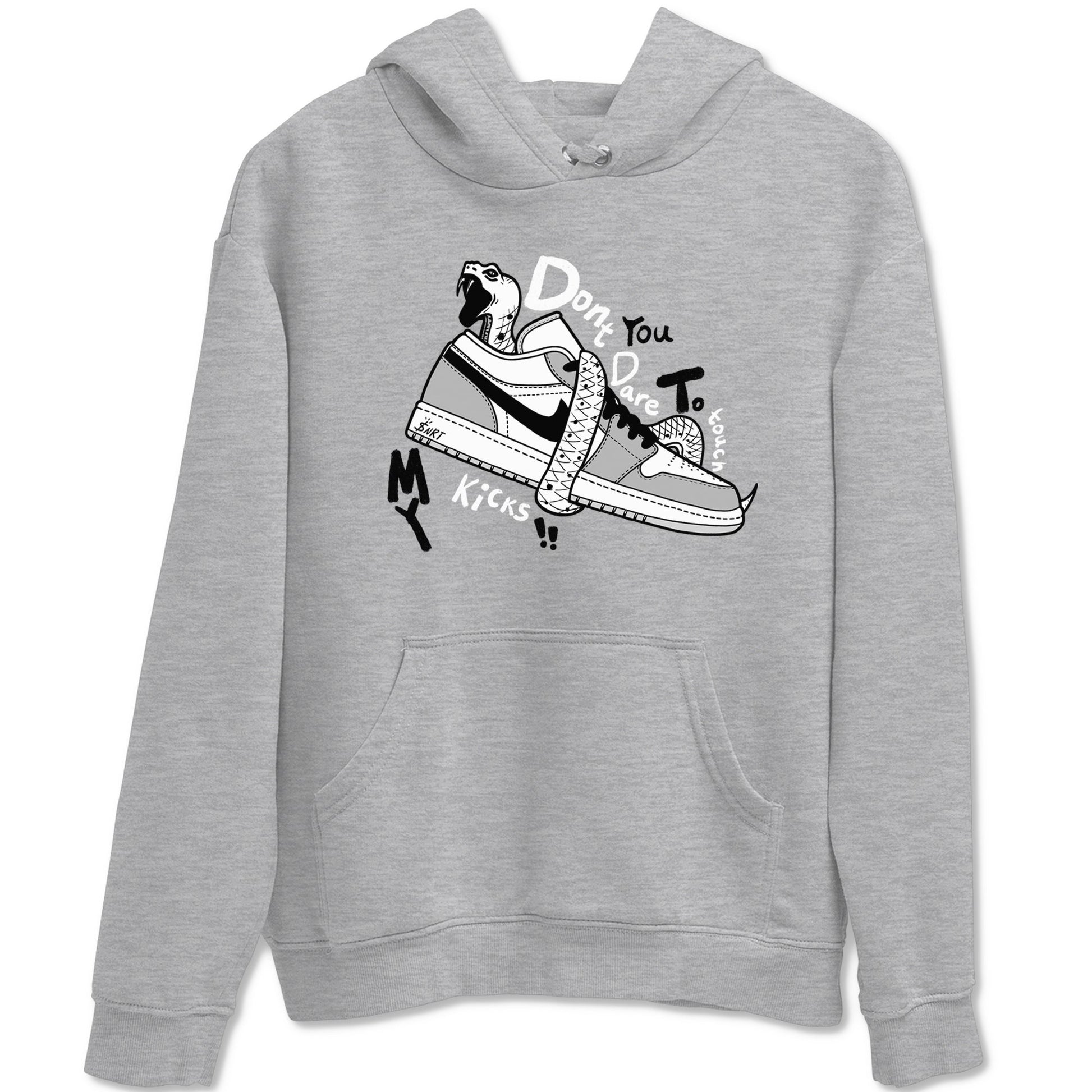 1s Wolf Grey shirts to match jordans Don't Touch My Kicks sneaker match tees Air Jordan 1 Wolf Grey SNRT Sneaker Tees streetwear brand Heather Grey 2 unisex cotton tee