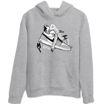 1s Wolf Grey shirts to match jordans Don't Touch My Kicks sneaker match tees Air Jordan 1 Wolf Grey SNRT Sneaker Tees streetwear brand Heather Grey 2 unisex cotton tee