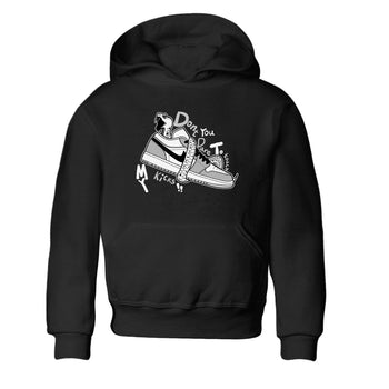 1s Wolf Grey shirts to match jordans Don't Touch My Kicks sneaker match tees Air Jordan 1 Wolf Grey SNRT Sneaker Tees streetwear brand Baby and Youth Black 2 cotton tee