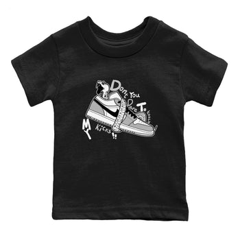 1s Wolf Grey shirts to match jordans Don't Touch My Kicks sneaker match tees Air Jordan 1 Wolf Grey SNRT Sneaker Tees streetwear brand Baby and Youth Black 2 cotton tee