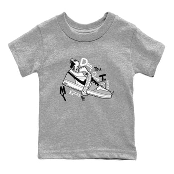 1s Wolf Grey shirts to match jordans Don't Touch My Kicks sneaker match tees Air Jordan 1 Wolf Grey SNRT Sneaker Tees streetwear brand Baby and Youth Heather Grey 2 cotton tee