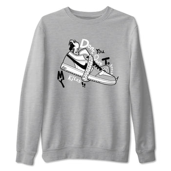 1s Wolf Grey shirts to match jordans Don't Touch My Kicks sneaker match tees Air Jordan 1 Wolf Grey SNRT Sneaker Tees streetwear brand Heather Grey 2 unisex cotton tee