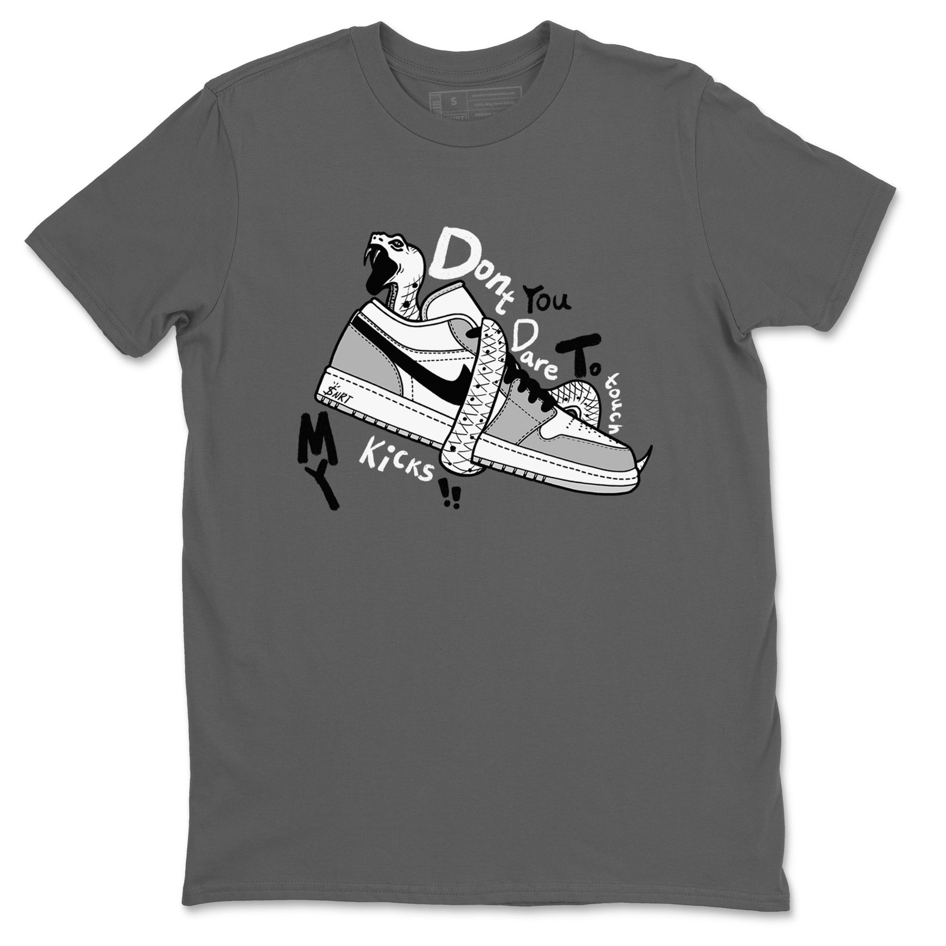 1s Wolf Grey shirts to match jordans Don't Touch My Kicks sneaker match tees Air Jordan 1 Wolf Grey SNRT Sneaker Tees streetwear brand Cool Grey 2 unisex cotton tee