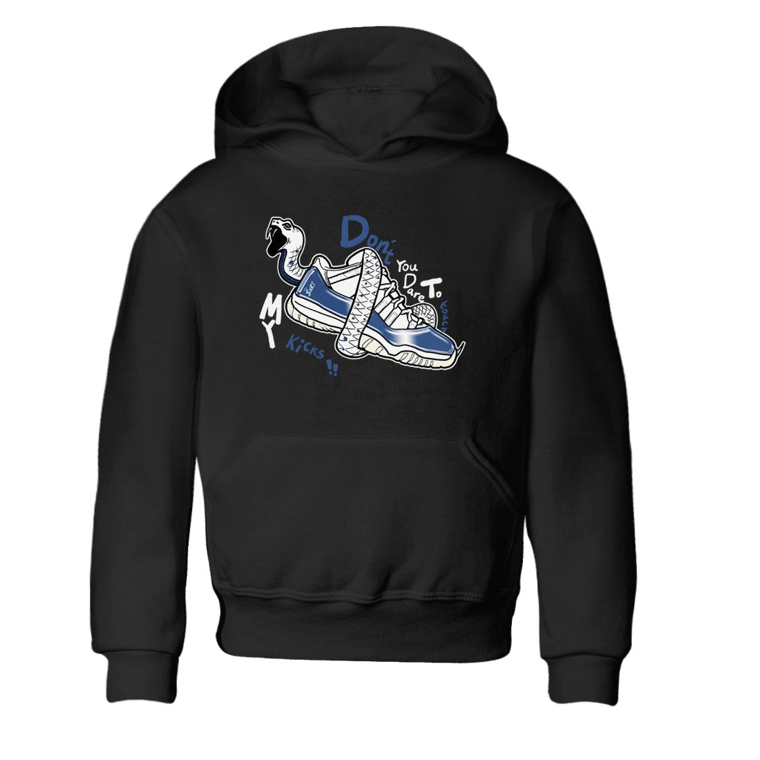 11s Diffused Blue shirts to match jordans Don't Touch My Kicks sneaker match tees Air Jordan 11 Diffused Blue SNRT Sneaker Tees streetwear brand Baby and Youth Black 2 cotton tee