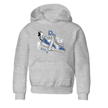 11s Diffused Blue shirts to match jordans Don't Touch My Kicks sneaker match tees Air Jordan 11 Diffused Blue SNRT Sneaker Tees streetwear brand Baby and Youth Heather Grey 2 cotton tee