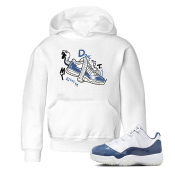11s Diffused Blue shirts to match jordans Don't Touch My Kicks sneaker match tees Air Jordan 11 Diffused Blue SNRT Sneaker Tees streetwear brand Baby and Youth White 1 cotton tee