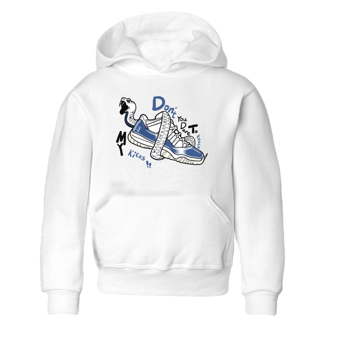 11s Diffused Blue shirts to match jordans Don't Touch My Kicks sneaker match tees Air Jordan 11 Diffused Blue SNRT Sneaker Tees streetwear brand Baby and Youth White 2 cotton tee