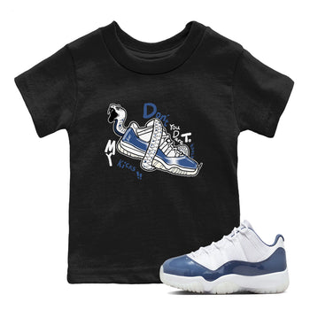 11s Diffused Blue shirts to match jordans Don't Touch My Kicks sneaker match tees Air Jordan 11 Diffused Blue SNRT Sneaker Tees streetwear brand Baby and Youth Black 1 cotton tee