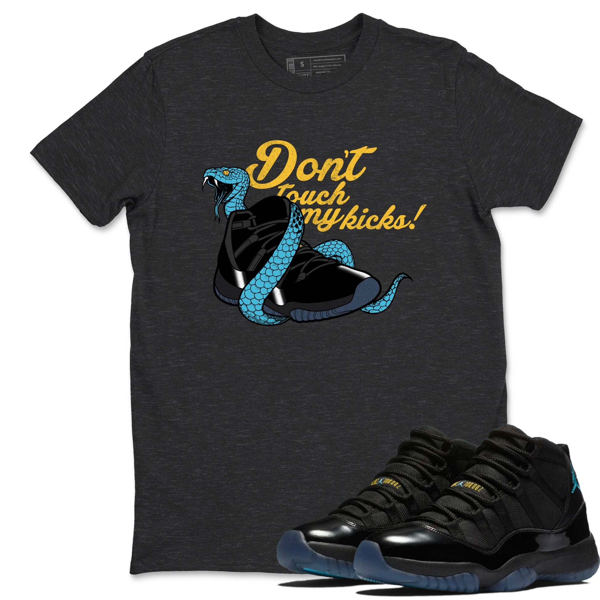 Sneaker match tees – Sneaker Tees To Match Air Jordan 11 Gamma Shoes – Don't Touch My Kicks Tee Charcoal Heather 1