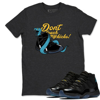 Sneaker match tees – Sneaker Tees To Match Air Jordan 11 Gamma Shoes – Don't Touch My Kicks Tee Charcoal Heather 1