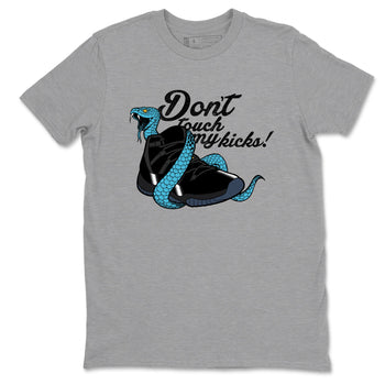 Sneaker match tees – Sneaker Tees To Match Air Jordan 11 Gamma Shoes – Don't Touch My Kicks Tee Heather Grey 2