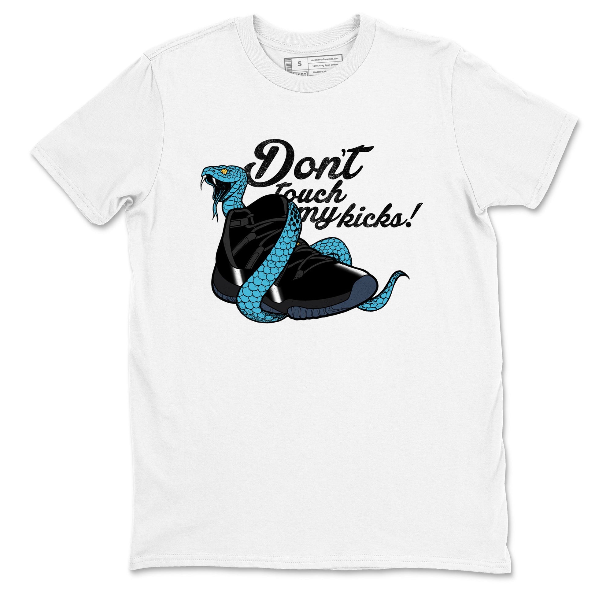 Sneaker match tees – Sneaker Tees To Match Air Jordan 11 Gamma Shoes – Don't Touch My Kicks Tee White 2