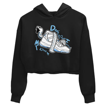 11s Legend Blue shirts to match jordans Don't Touch My Kicks best t shirts to wear with jordans AJ11 Retro Legend Blue match shoes to clothes SNRT Sneaker Tees unisex cotton Black 2 crop tee
