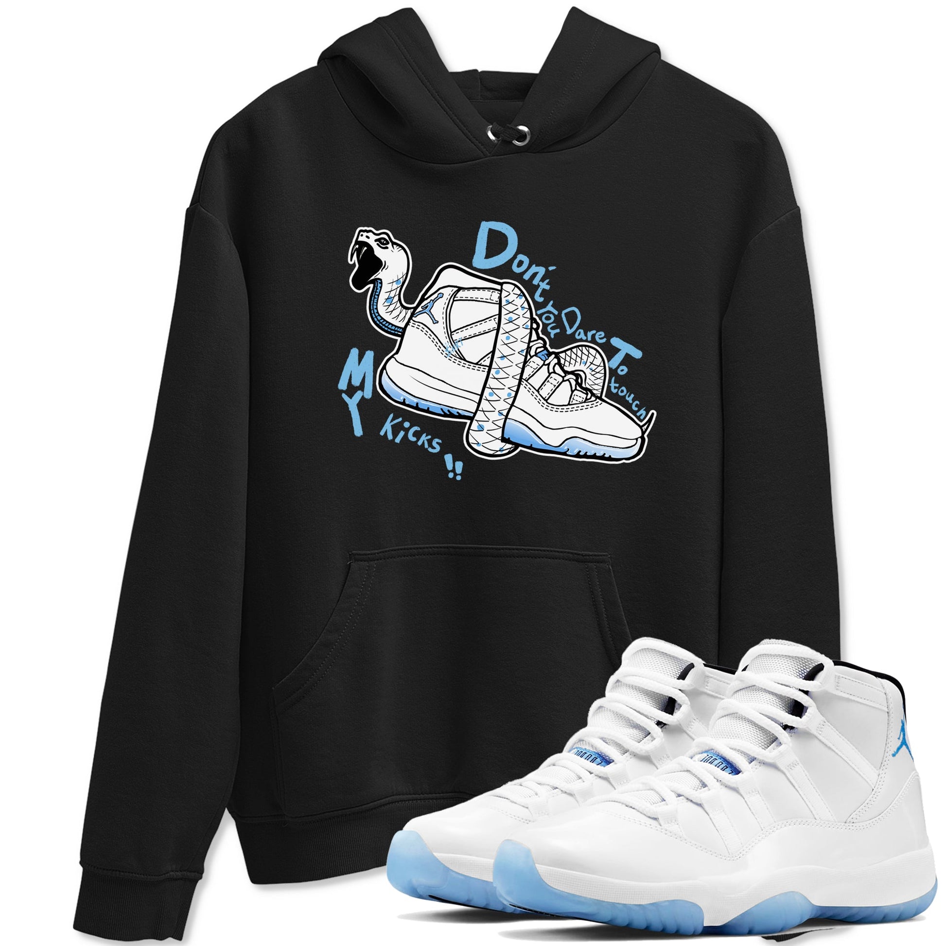11s Legend Blue shirts to match jordans Don't Touch My Kicks best t shirts to wear with jordans AJ11 Retro Legend Blue match shoes to clothes SNRT Sneaker Tees unisex cotton Black 1 shirts