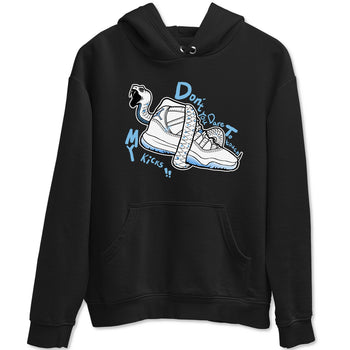 11s Legend Blue shirts to match jordans Don't Touch My Kicks best t shirts to wear with jordans AJ11 Retro Legend Blue match shoes to clothes SNRT Sneaker Tees unisex cotton Black 2 shirts