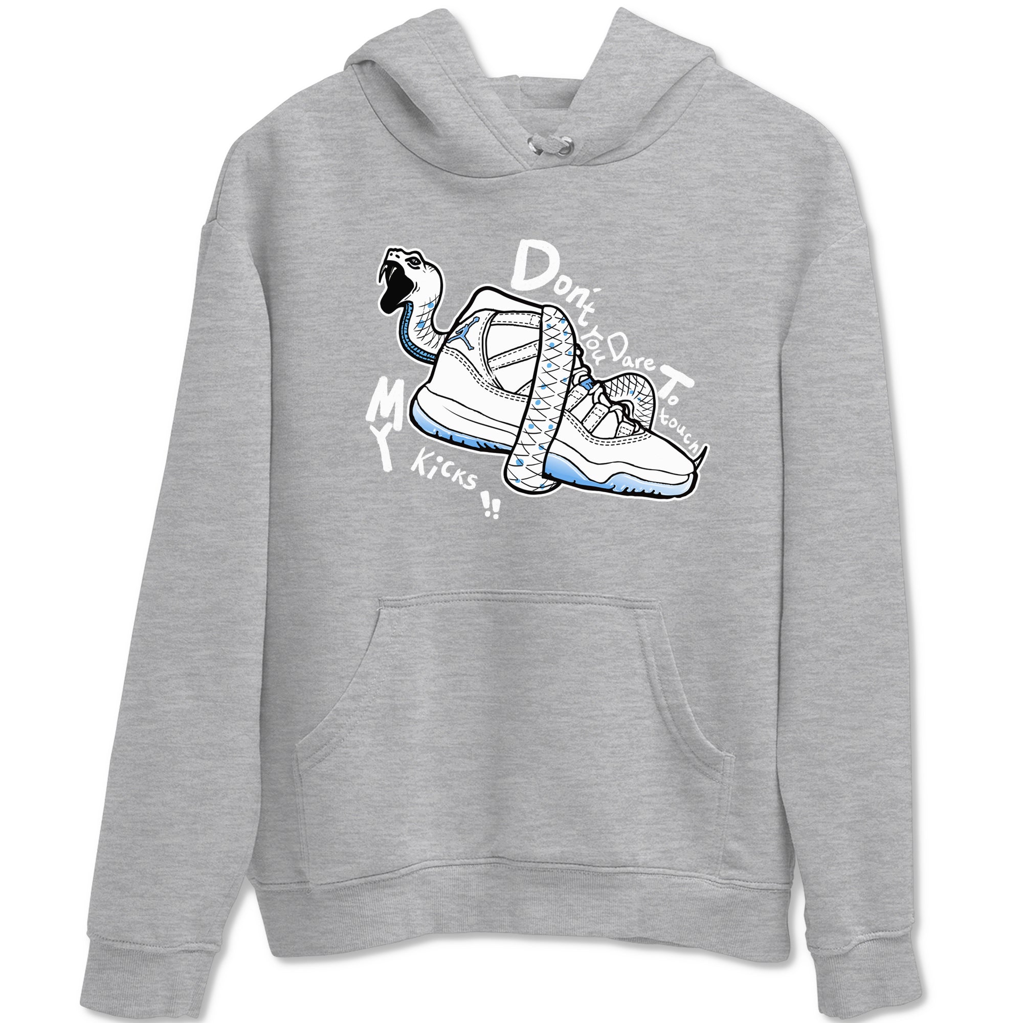 11s Legend Blue shirts to match jordans Don't Touch My Kicks best t shirts to wear with jordans AJ11 Retro Legend Blue match shoes to clothes SNRT Sneaker Tees unisex cotton Heather Grey 2 shirts