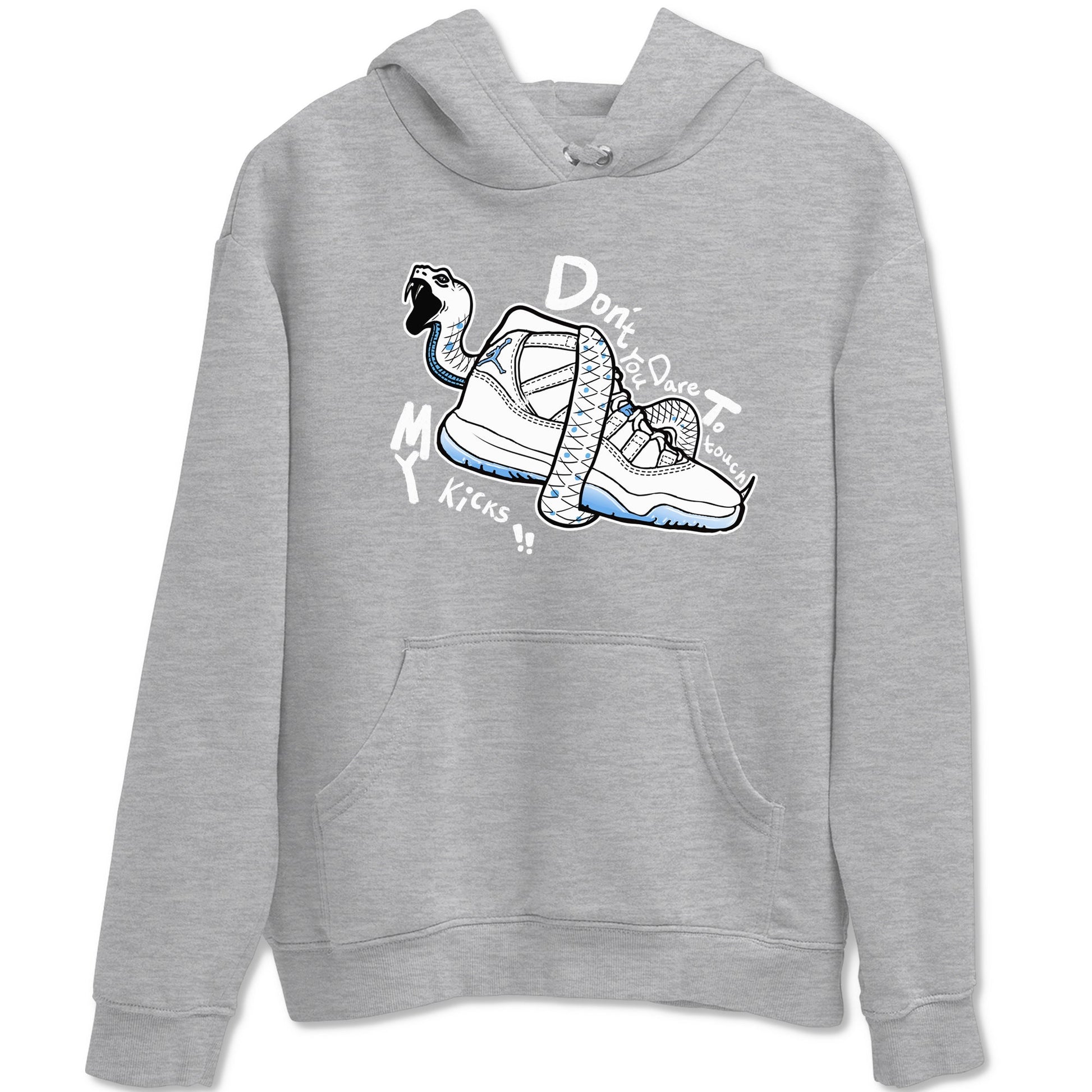 11s Legend Blue shirts to match jordans Don't Touch My Kicks best t shirts to wear with jordans AJ11 Retro Legend Blue match shoes to clothes SNRT Sneaker Tees unisex cotton Heather Grey 2 shirts