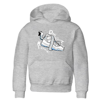11s Legend Blue shirts to match jordans Don't Touch My Kicks best t shirts to wear with jordans AJ11 Retro Legend Blue match shoes to clothes SNRT Sneaker Tees Youth Baby Heather Grey 2 tee
