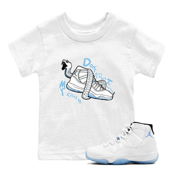 11s Legend Blue shirts to match jordans Don't Touch My Kicks best t shirts to wear with jordans AJ11 Retro Legend Blue match shoes to clothes SNRT Sneaker Tees Youth Baby White 1 tee