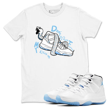 11s Legend Blue shirts to match jordans Don't Touch My Kicks best t shirts to wear with jordans AJ11 Retro Legend Blue match shoes to clothes SNRT Sneaker Tees unisex cotton White 1 shirts